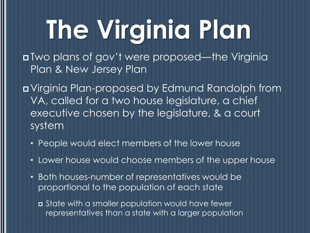 the virginia plan