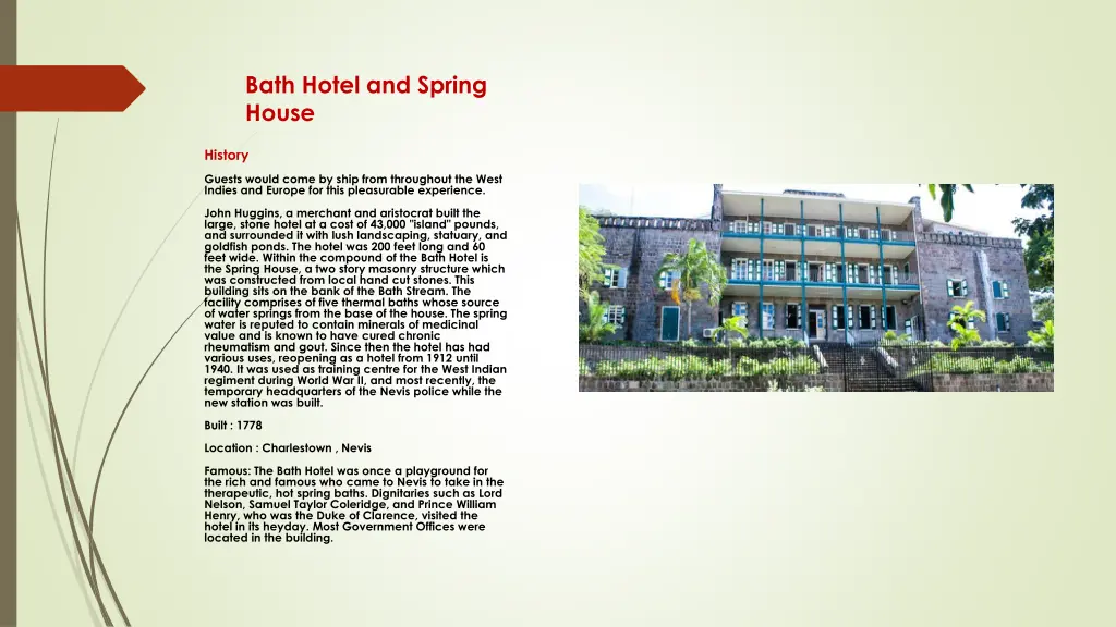 bath hotel and spring house