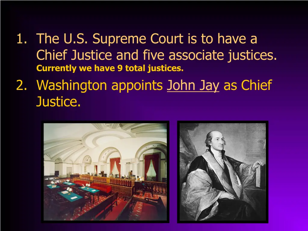 1 the u s supreme court is to have a chief