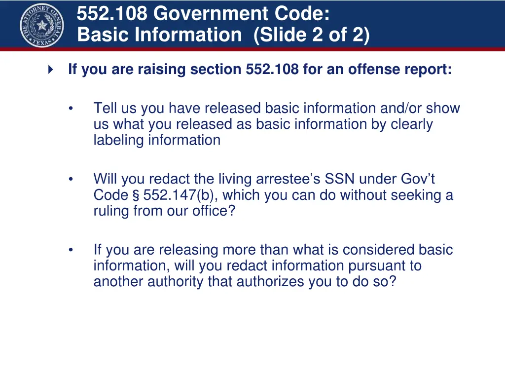 552 108 government code basic information slide 1