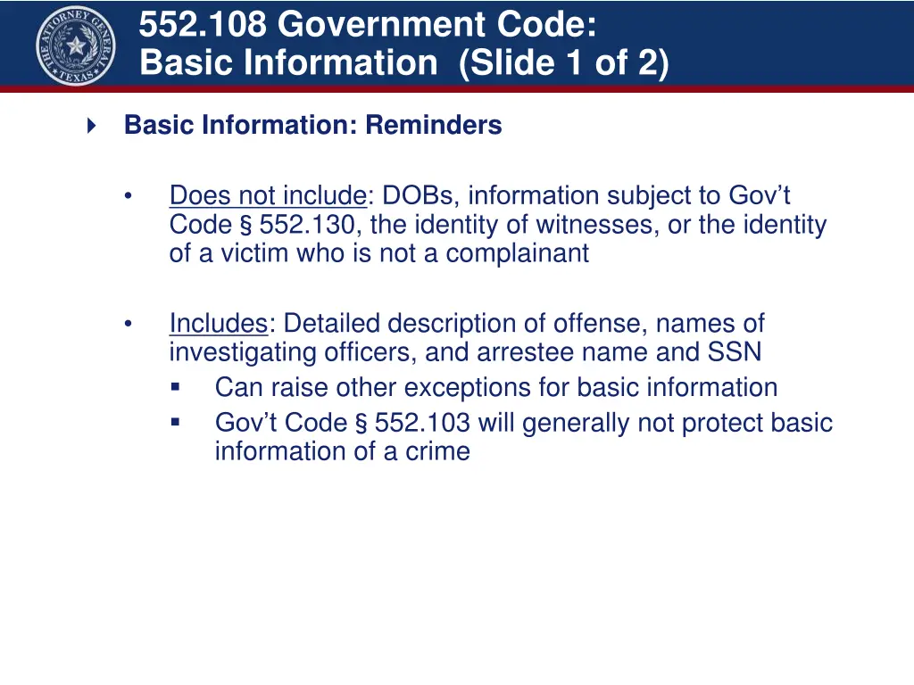 552 108 government code basic information slide