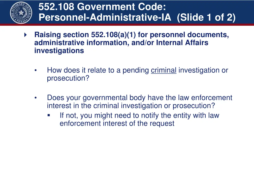 552 108 government code personnel administrative