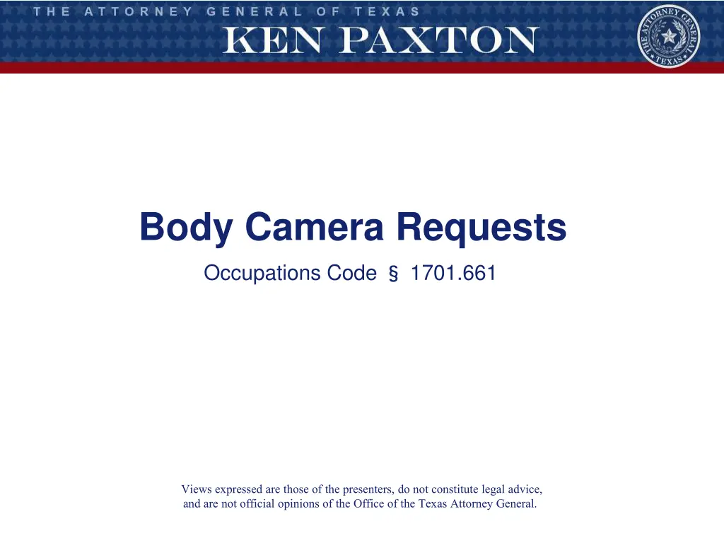 body camera requests