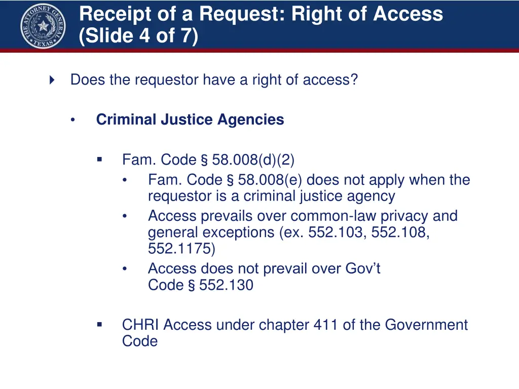 receipt of a request right of access slide 4 of 7