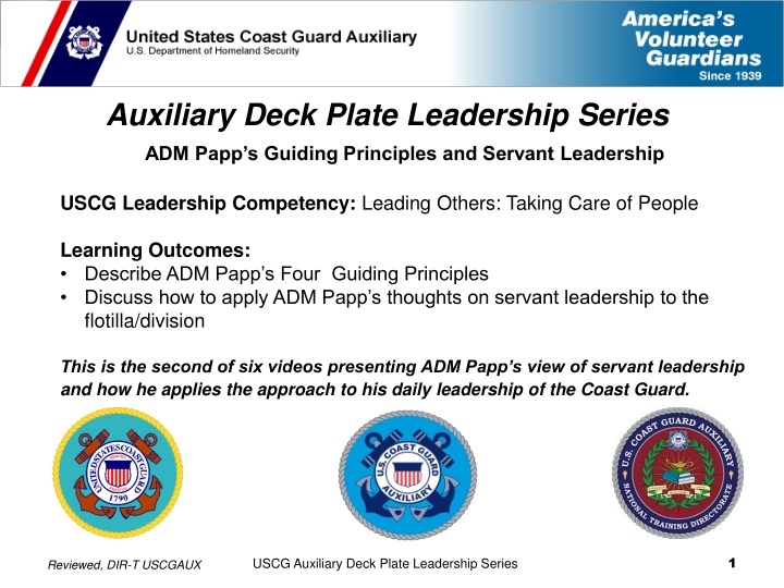 auxiliary deck plate leadership series