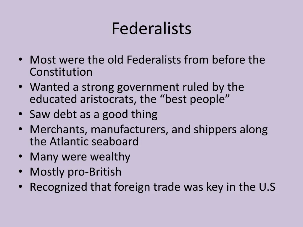 federalists