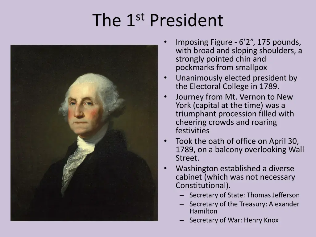 the 1 st president