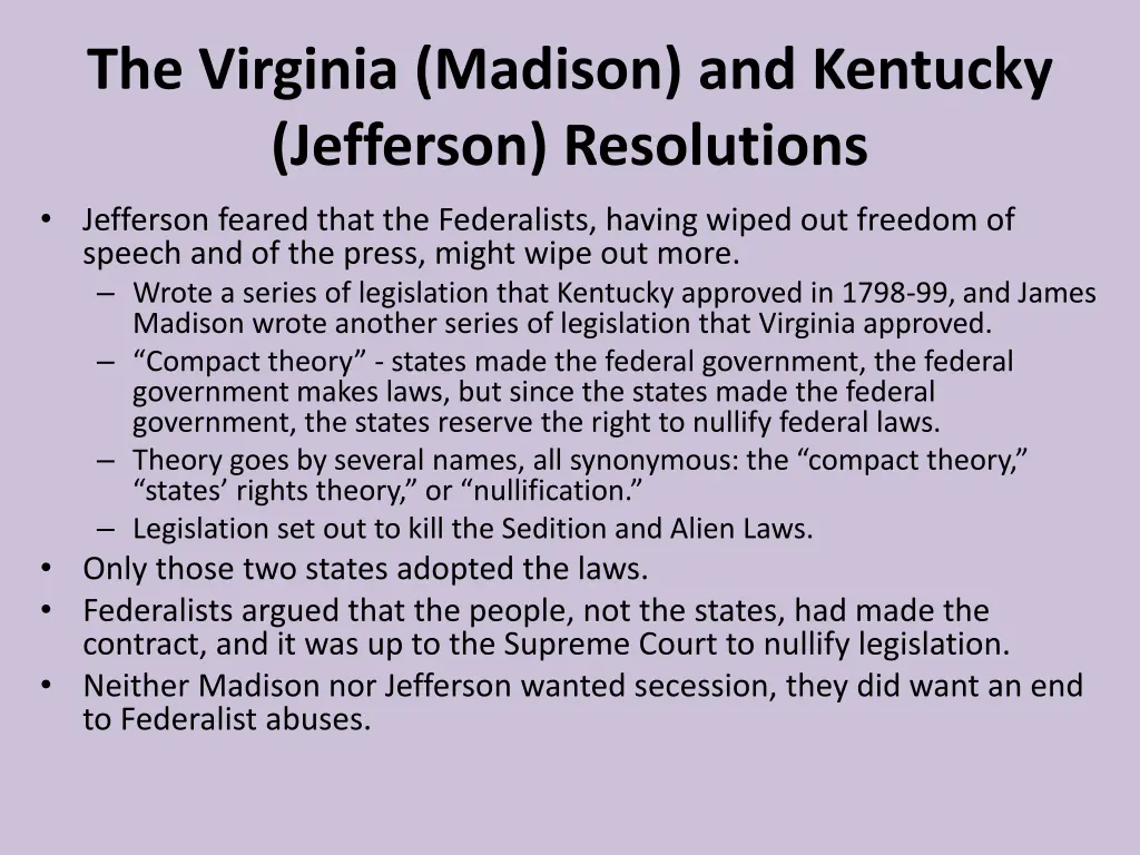 the virginia madison and kentucky jefferson