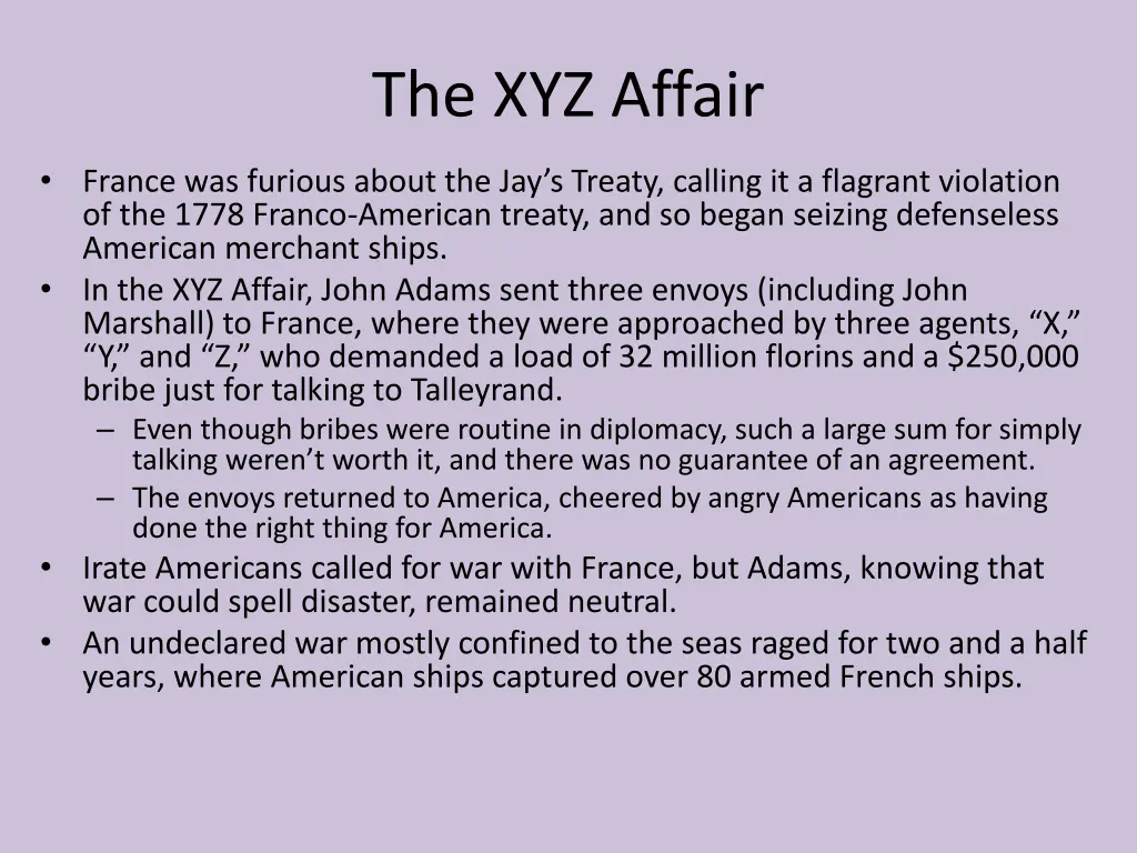 the xyz affair