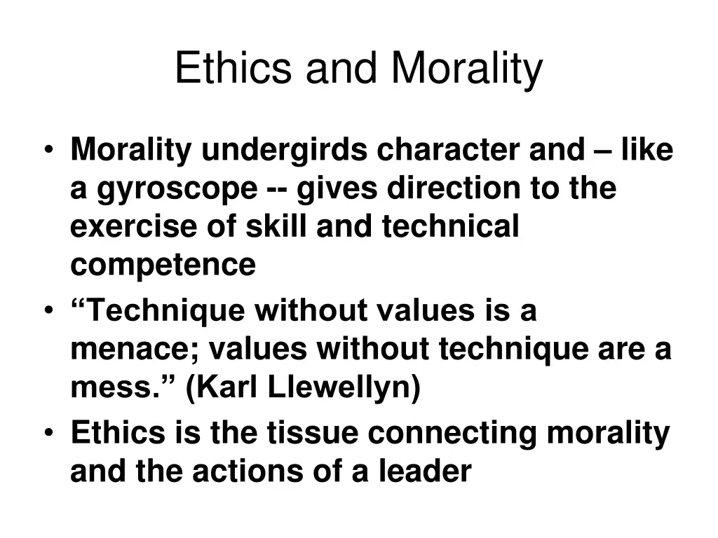 ethics and morality