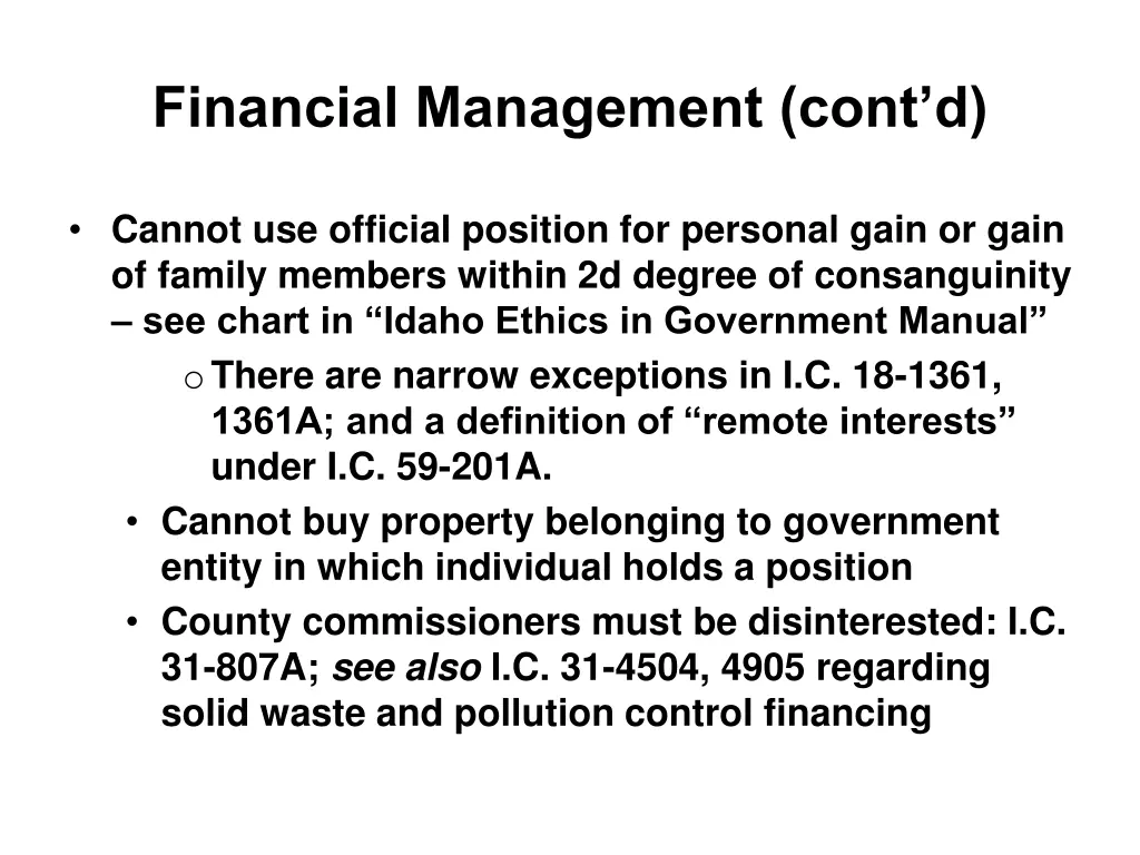 financial management cont d 1