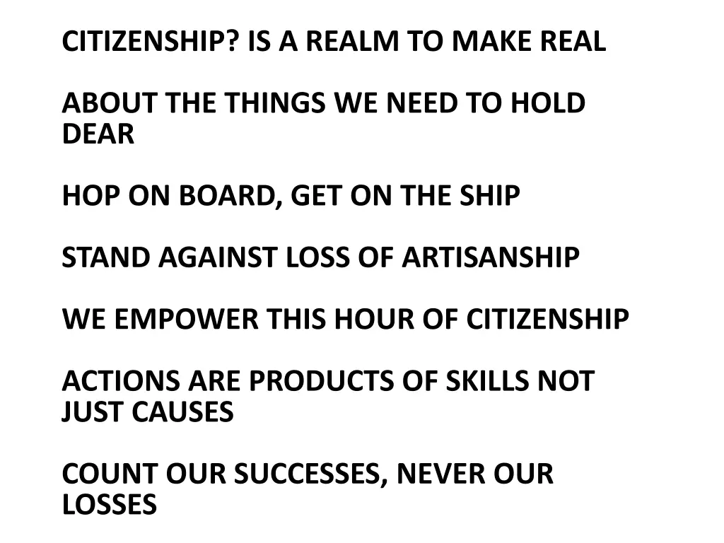 citizenship is a realm to make real