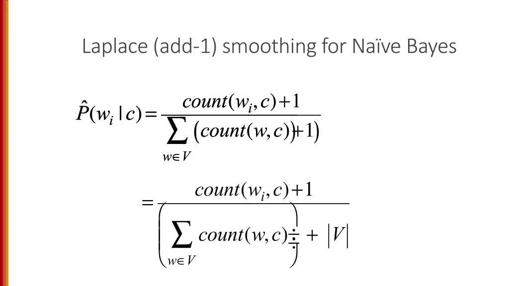 laplace add 1 smoothing for na ve bayes