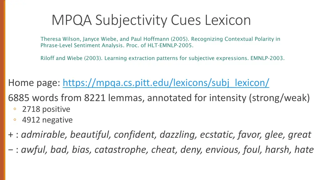 mpqa subjectivity cues lexicon