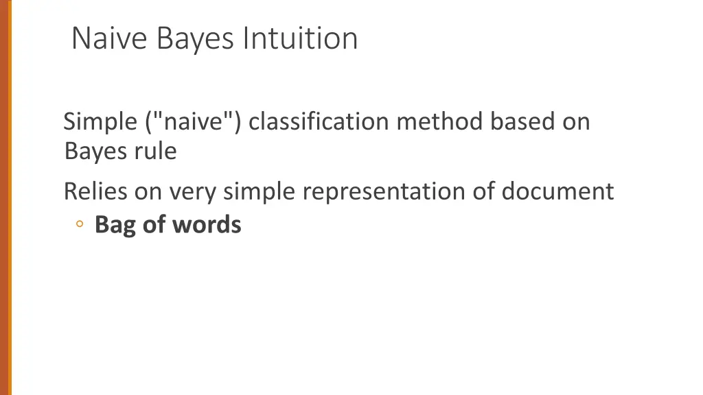 naive bayes intuition