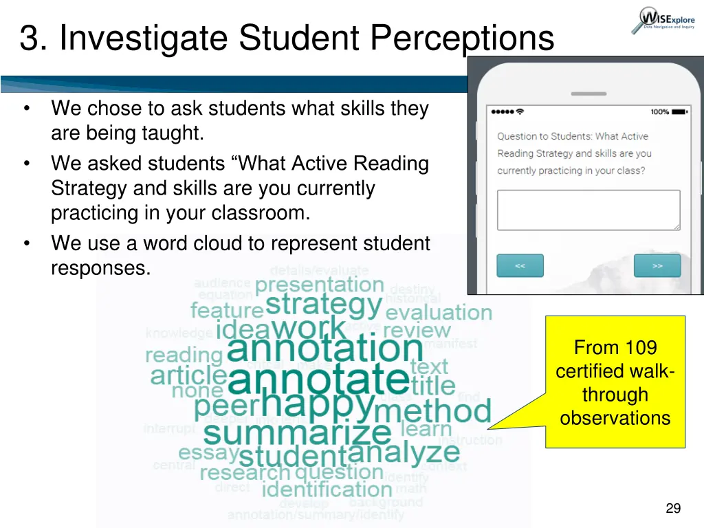 3 investigate student perceptions