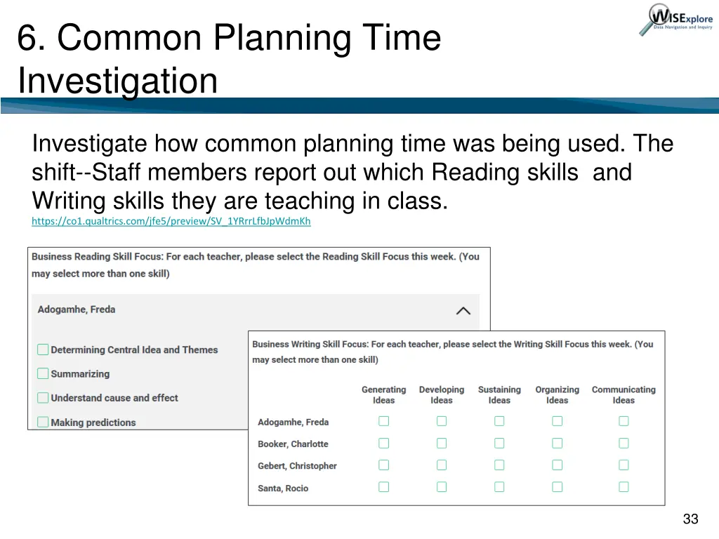 6 common planning time investigation