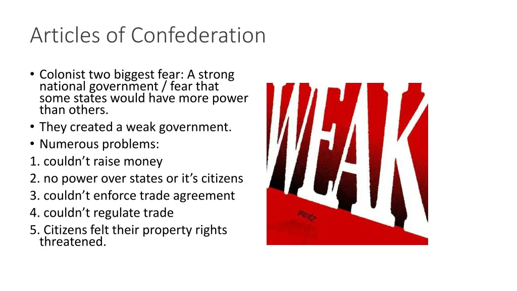 articles of confederation