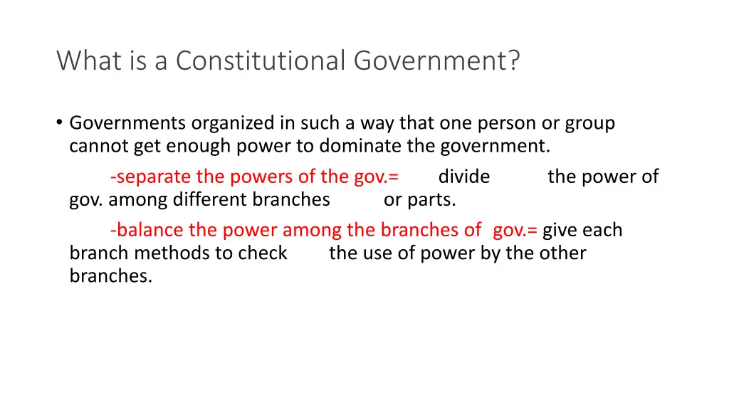 what is a constitutional government