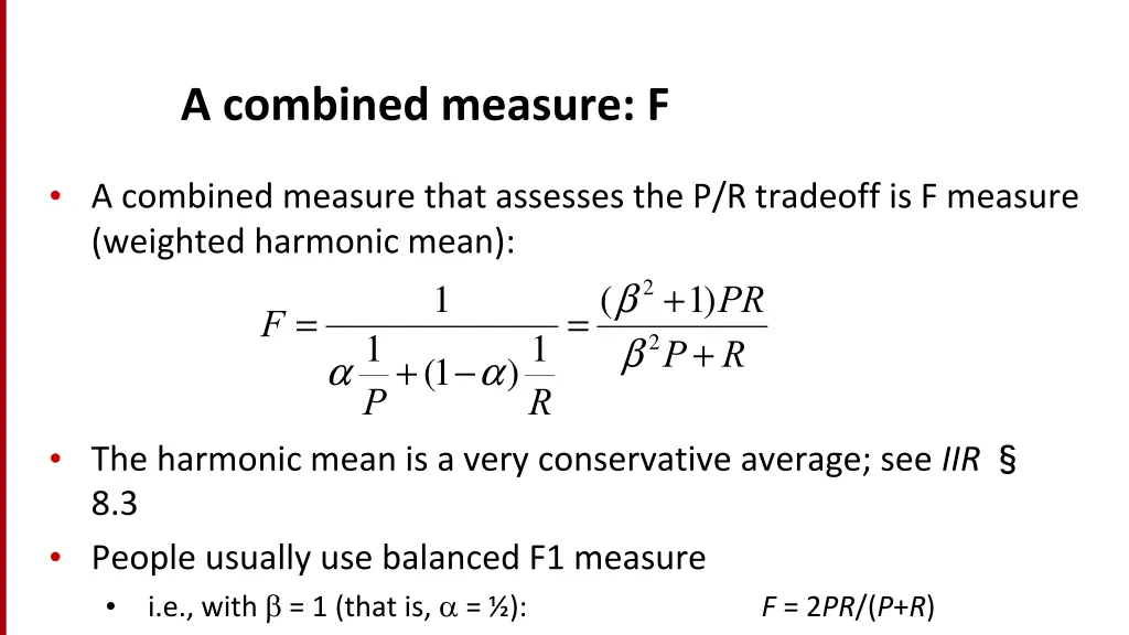 a combined measure f