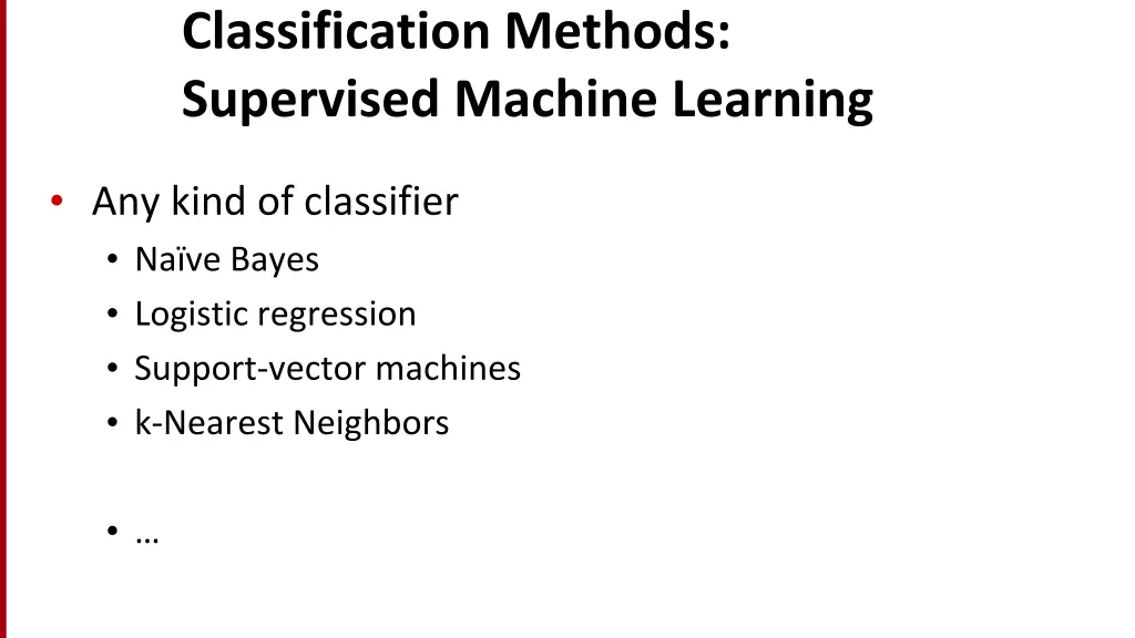 classification methods supervised machine learning 1