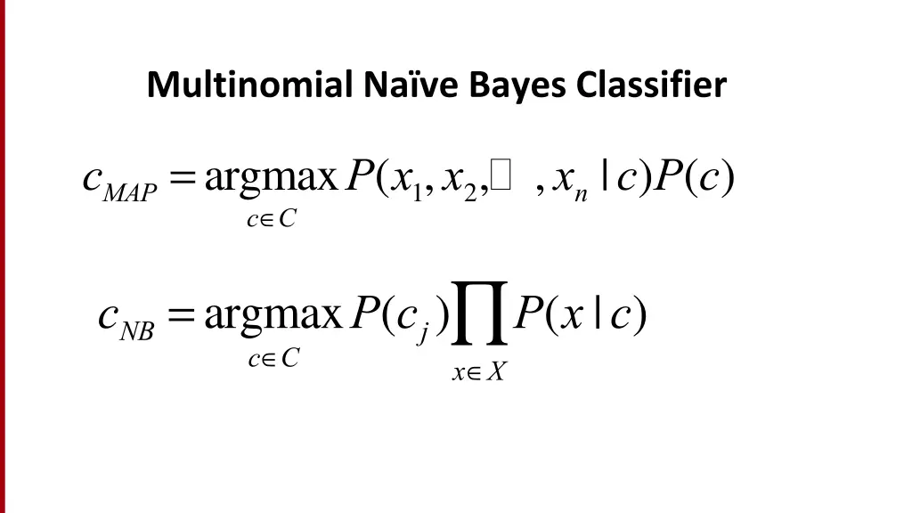 multinomial na ve bayes classifier