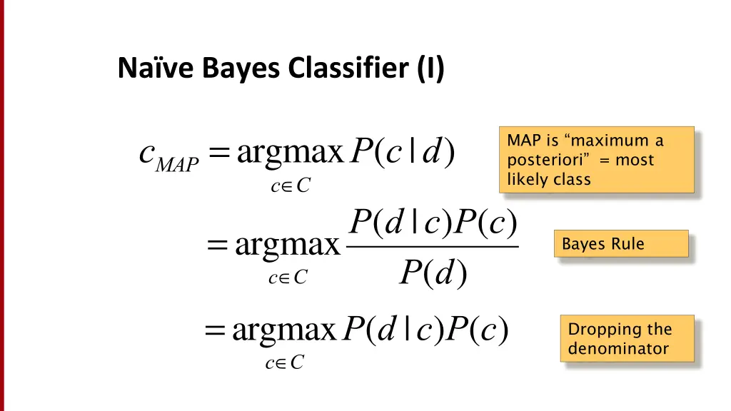 na ve bayes classifier i