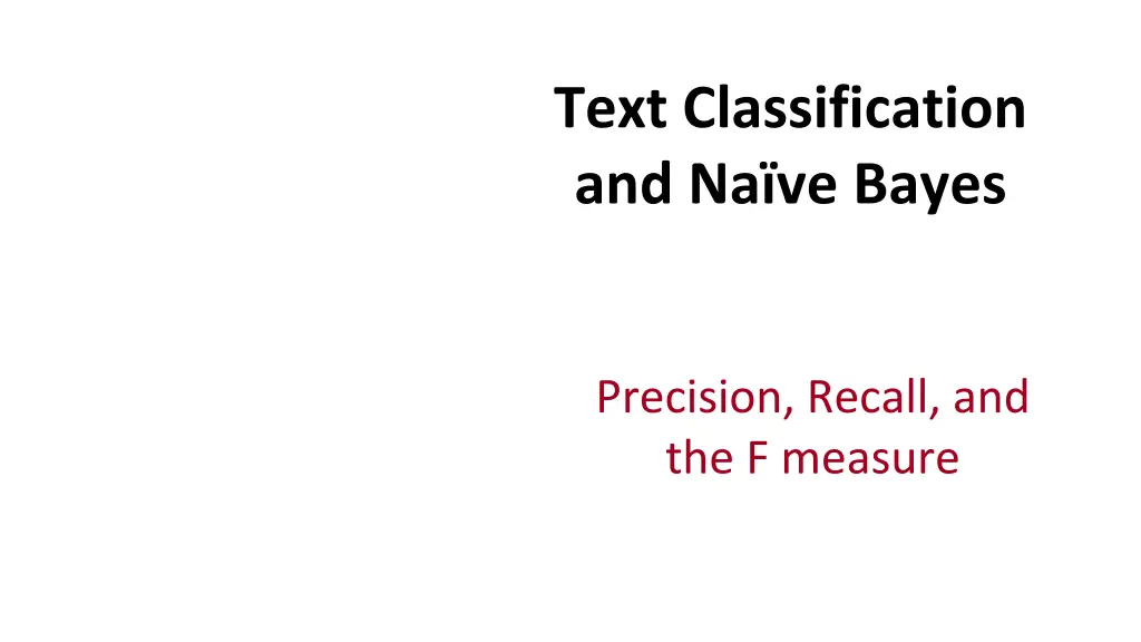 text classification and na ve bayes 12