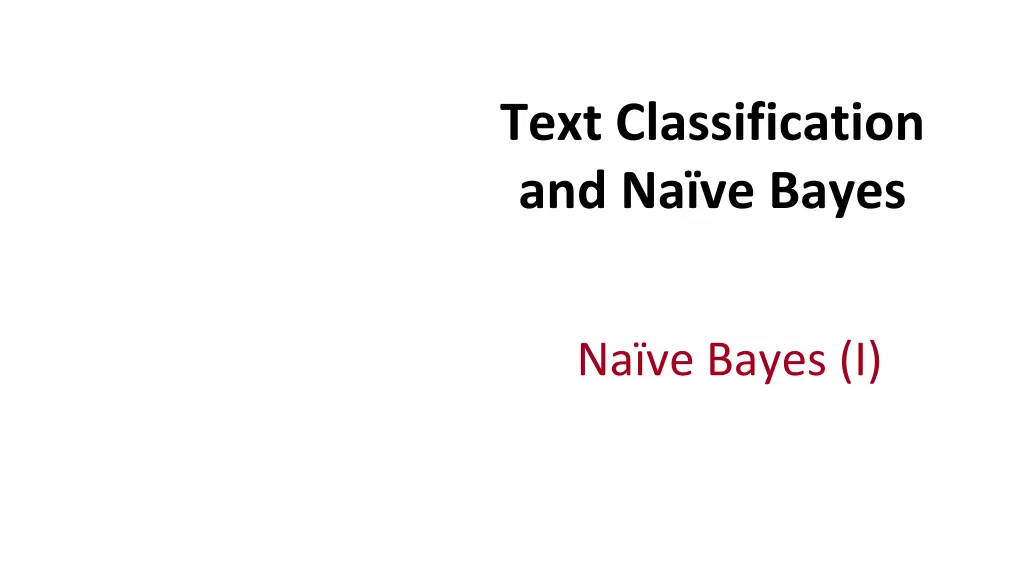 text classification and na ve bayes 2