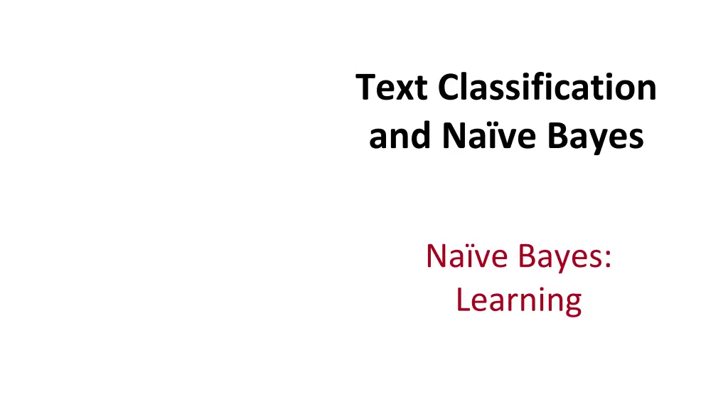 text classification and na ve bayes 6