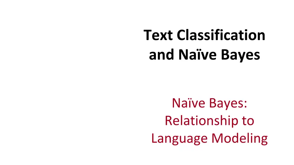 text classification and na ve bayes 8