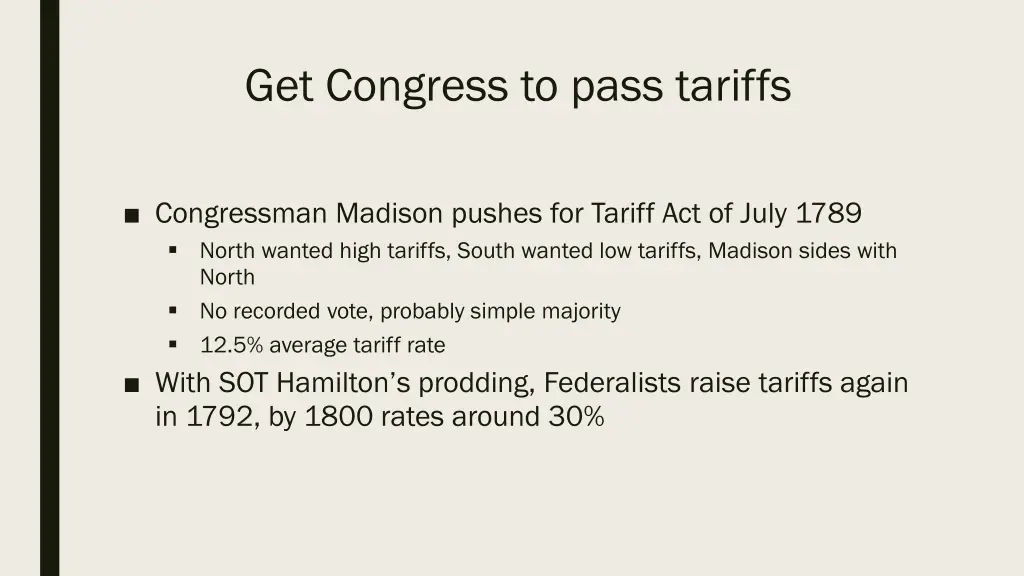 get congress to pass tariffs