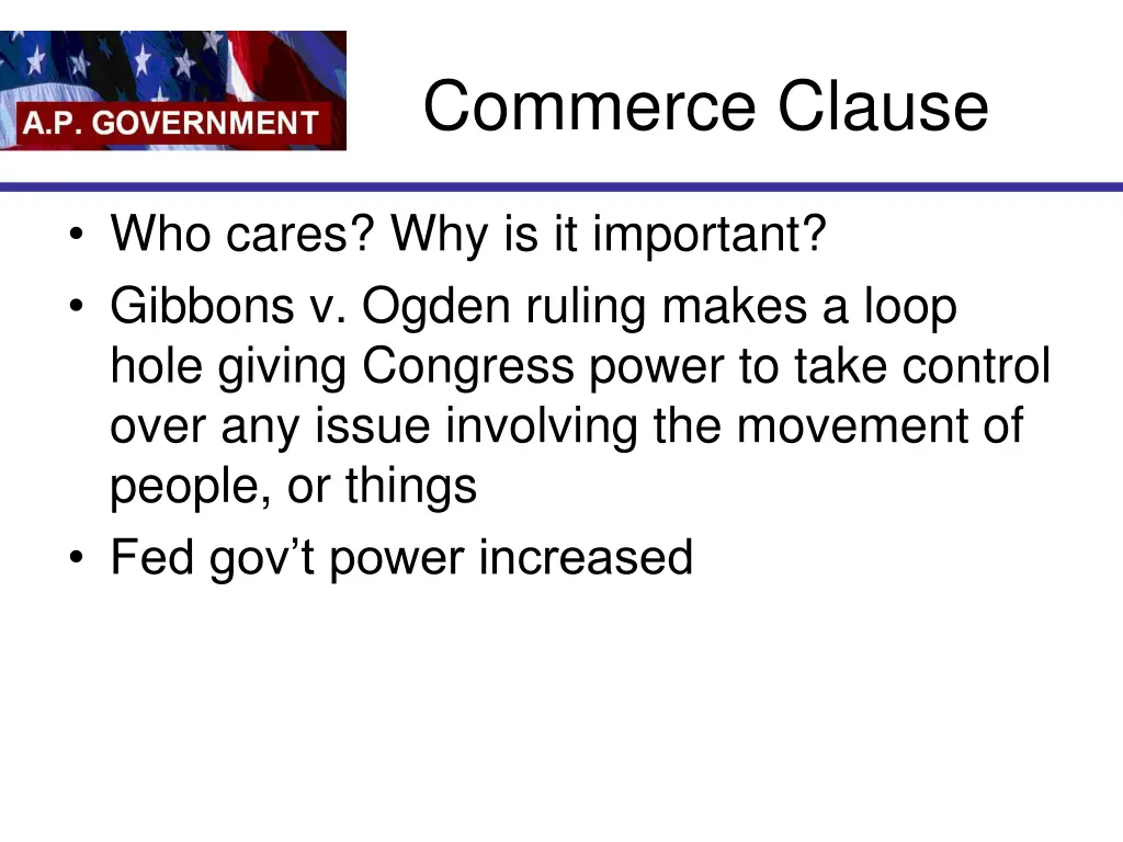 commerce clause 1