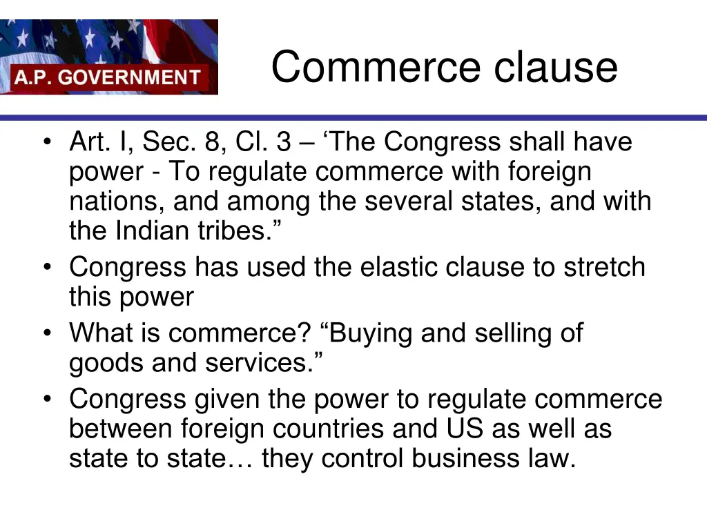 commerce clause