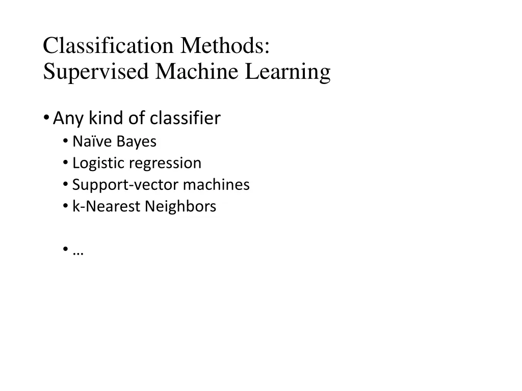 classification methods supervised machine learning 1