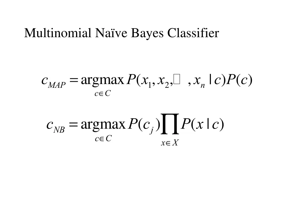 multinomial na ve bayes classifier