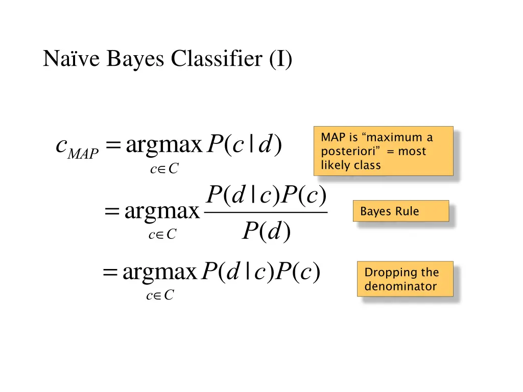 na ve bayes classifier i