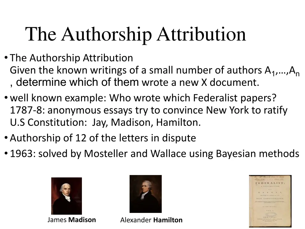 the authorship attribution