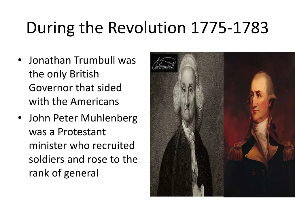 during the revolution 1775 1783