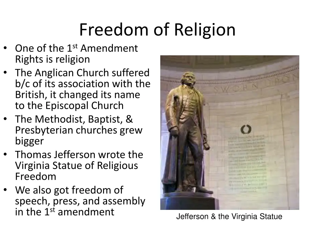 freedom of religion one of the 1 st amendment