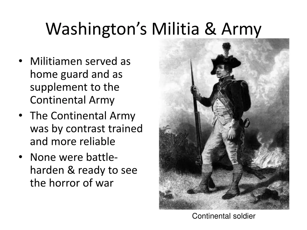 washington s militia army