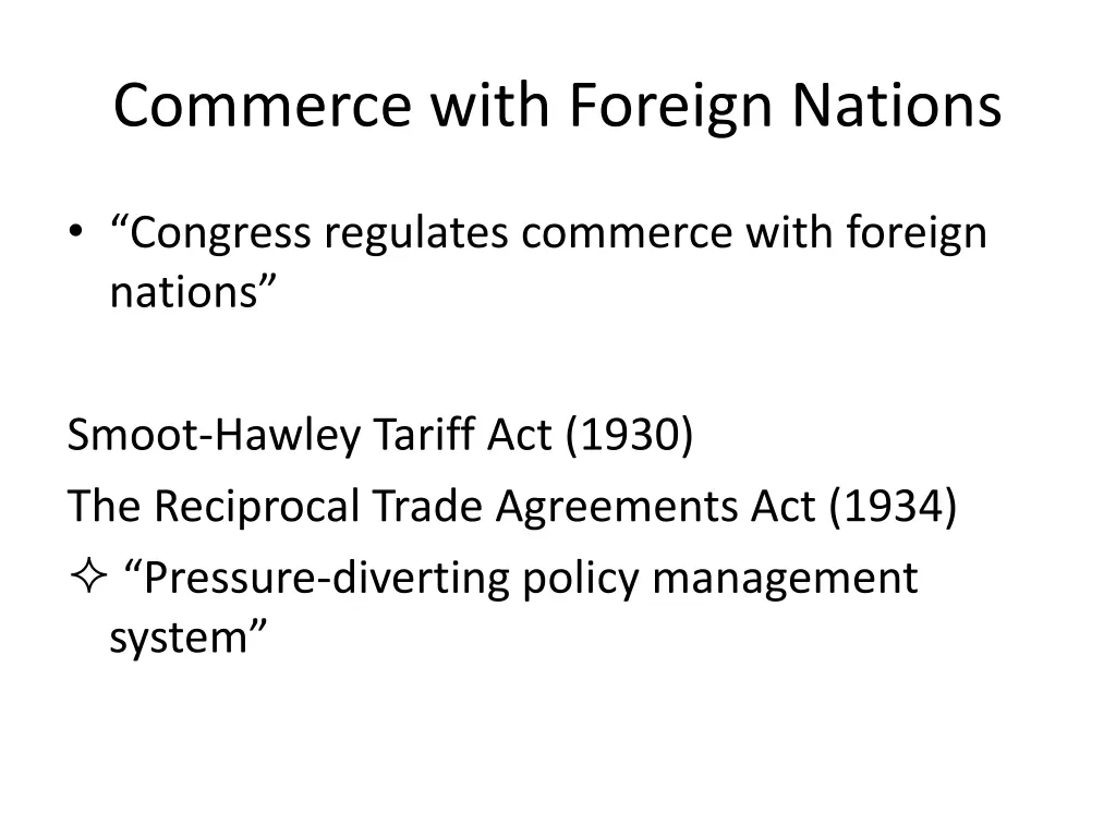 commerce with foreign nations