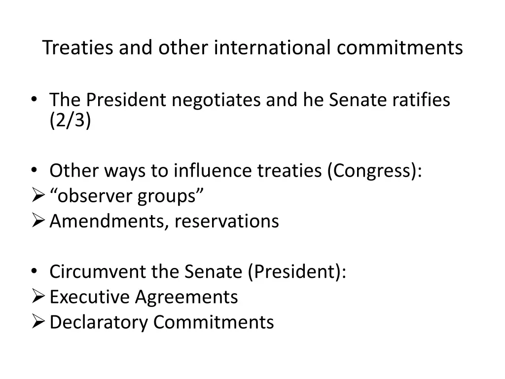 treaties and other international commitments