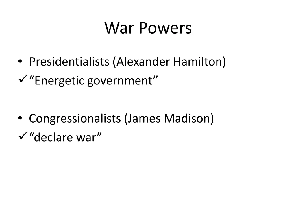 war powers