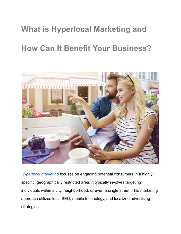 what is hyperlocal marketing and