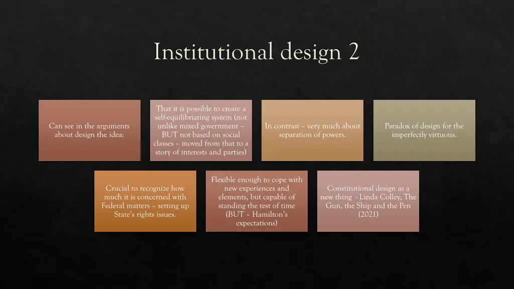 institutional design 2