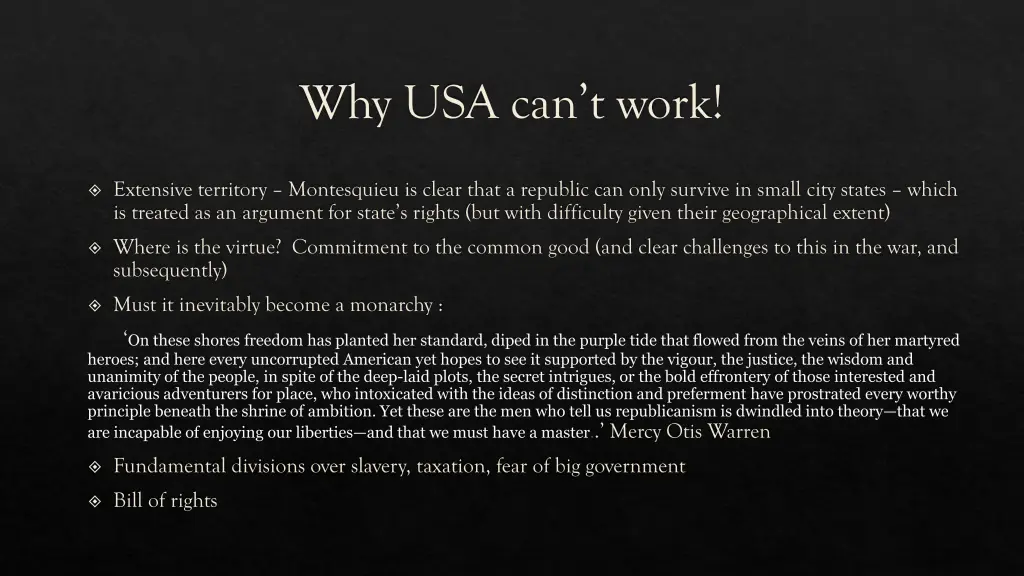 why usa can t work