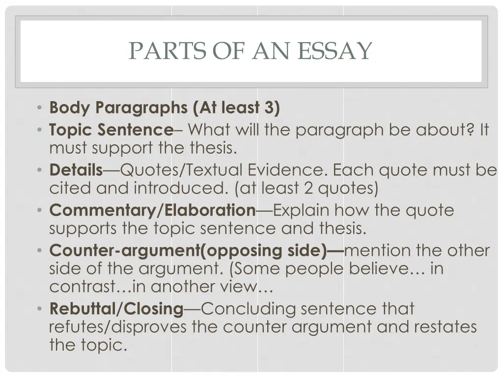 parts of an essay 1