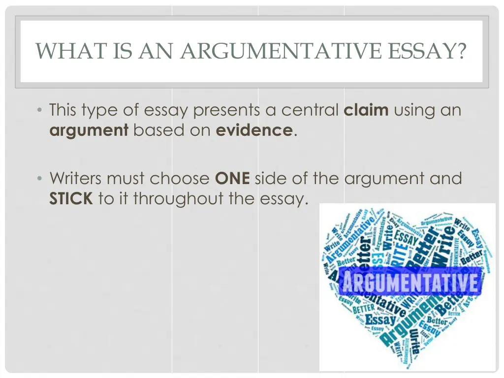 what is an argumentative essay