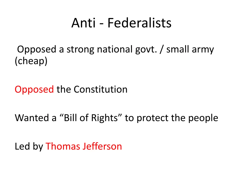 anti federalists